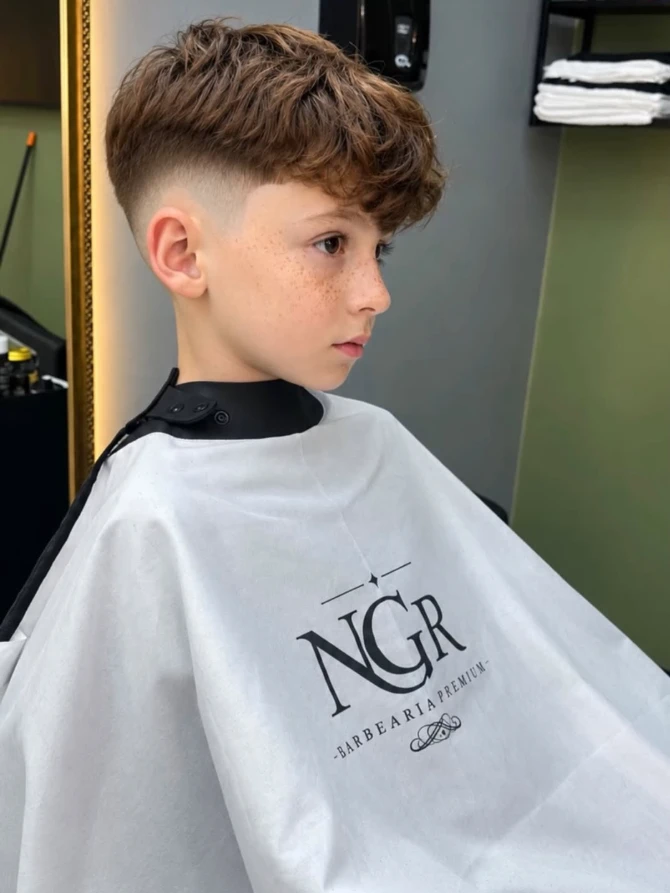 Corte infantil degradê feito na NGR