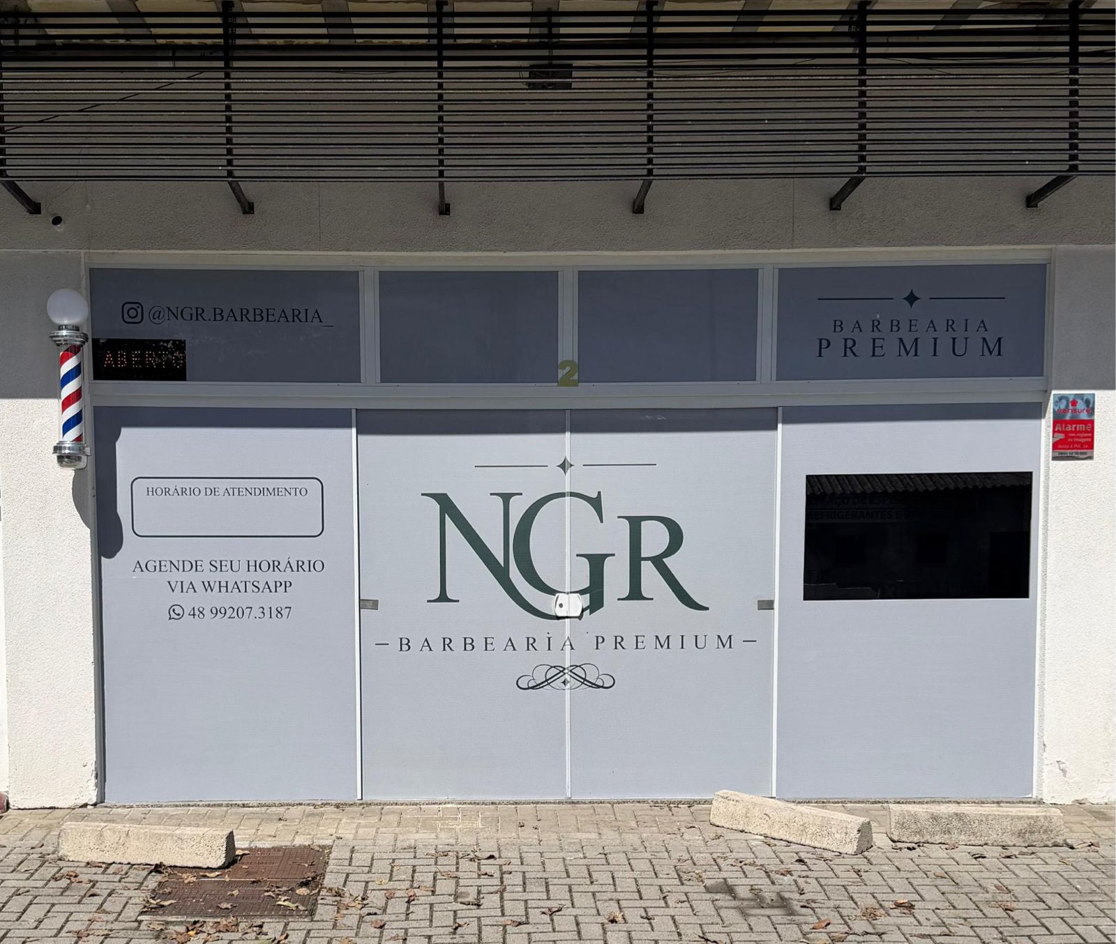 Fachada da NGR Barbearia em João Paulo